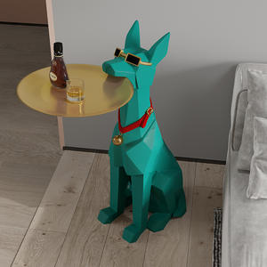 Sala de estar Sofá Aterrizaje Regalo móvil Nuevo hogar <span class=keywords><strong>Doberman</strong></span> grande Perro rico Decoración - Product Image 6