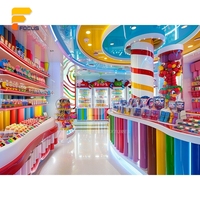 Mobilier commercial en mélamine sur mesure pour magasin de créateurs, aménagement d'espace, conception de magasin de bonbons pour enfants