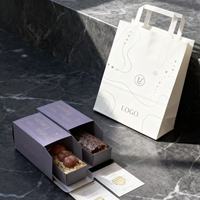Boîte à biscuits personnalisée de luxe avec papier anti-graisse Emballage de boulangerie pour cadeau Noël Vacances