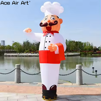 Gonflable Chef Air Dancer Personnalisé Bienvenue Agitant Caractère Gonflable Tube Homme Ciel Danseur Homme Chef Gonflables Publicité