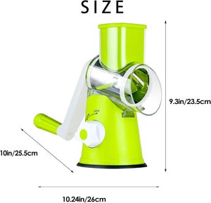 Multi-Function Manual Slicer <b>Vegetable</b> Mandoline Shredder Cutter <b>Chopper</b> Grater 3 Inner Adjustable Blades Dishwasher Safe - Product Image 2