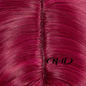 ND <span class=keywords><strong>Rin</strong></span> <span class=keywords><strong>Matsuoka</strong></span> 무접착제 내열성 합성 고온 섬유 130% 밀도 라이트 브라운 내츄럴 웨이브 로즈 메쉬 그물 가발 - Product Image 5