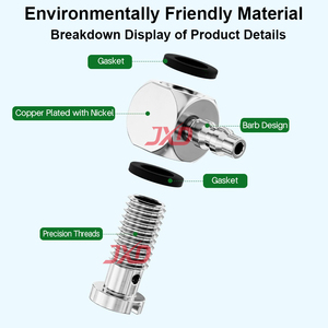 Jxd M-3ATHU-4 M-5ATHU-4 M-5ATHU-6 M5 chủ đề TEE loại không khí Doanh kim loại kết nối SMC khí nén các bộ phận phụ kiện - Product Image 3
