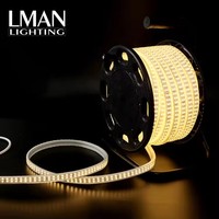 Bande lumineuse LED flexible étanche IP65, largeur 12 mm, 180 LED/m, 11 W/m, AC220V, SMD2835 Epistar, CRI élevé 80