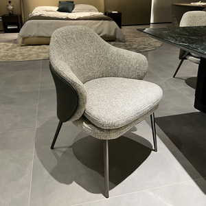 Silla de Comedor de Lino y Algodón Ecológica, Diseño Nórdico, Estilo Moderno y Lujoso para Hogar, Oficina, Apartamentos Pequeños y Comercios - Product Image 1