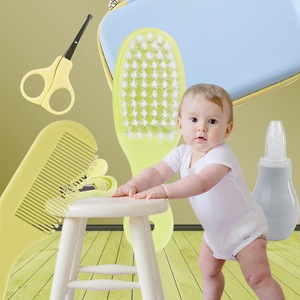 <span class=keywords><strong>Ensemble</strong></span> de soins pour bébé personnalisé en 7 pièces, produits et kit de toilettage pour bébé avec kit de brosse à ongles, ciseaux pour nouveau-né - Product Image 3