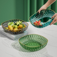 Luxe premium handgemaakte plastic PP schaalset voor luxe keukens, milieuvriendelijk gepolijst design voor verse snacks, salades & fruit