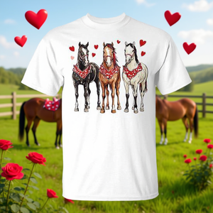 Camiseta Western Valentine Horse Love para amantes de los caballos, regalo del día de San Valentín - Product Image 3