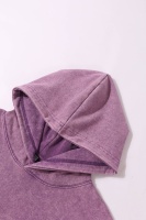 Sweat-shirt à capuche unisexe personnalisé 400G épais délavé style vintage avec logo et épaules tombantes pour marques