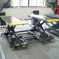 Elevador de Tijera de Dos Postes de 4000 kg, Ultra Delgado, con Accionamiento Hidráulico, Altura de Elevación de 1000 mm, Equipo para Levantar Vehículos