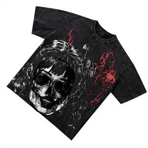 Camiseta de Algodón de Alta Calidad K_T, Tejida, 240gsm, Corte Recortado, Impresión DTG/SERIGRAFÍA para Hombre, Venta al Por Mayor de Fábrica, Impresión de Logotipo Personalizado - Product Image 1