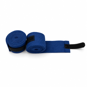 Soporte de Muñeca de Algodón Azul con Cierre de Gancho y Bucle, Transpirable, Unisex, para Levantamiento de Pesas y Entrenamiento de Fuerza - Product Image 4