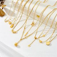 Colliers de fête pour femmes en acier inoxydable de qualité supérieure plaqué or 18 carats, chaîne à maillons minimaliste et élégante