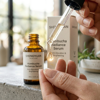 Sérum Visage Concentré Éclat au Kombucha Fermenté Qualité Salon de Luxe, Liquide Premium pour Spa, Marque Privée