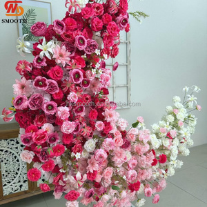 Forever Love 2026 Wedding Trend Movable Moon Shape Rose Flower Arch <b>Backdrop</b> with Flower <b>Stand</b> - Product Image 6