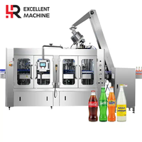 Machine de remplissage automatique de boissons gazeuses en bouteilles de verre, ligne de production isobare de boissons gazeuses