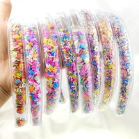 Serre-tête transparent en PVC pour enfants avec paillettes et confettis de fruits, accessoires capillaires mignons pour le quotidien et les fêtes