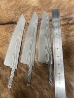 Modèle en bois de 8 pouces VG10 japonais Guyto Kiritsuke Bunka lames seulement Damas acier remplacement VG10 lames ébauches