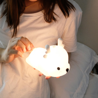 Lampe LED portable en silicone en forme de cerf pour enfants, avec variateur d'intensité, contrôle par interrupteur, pour chambre d'enfant, mini-lampe rechargeable USB Kawaii