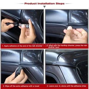Canal de Desviación de Agua de Lluvia para Techo Extendido de Auto StarNav, para Jeep Wrangler JL Gladiator JT 2018+, Accesorios - Product Image 3