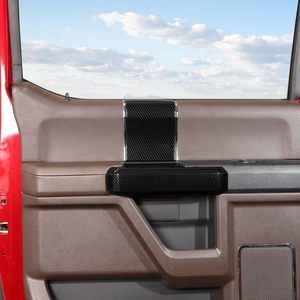 Cubiertas para Manijas de Puerta Ford Raptor, Fibra de Carbono Negra ABS, Acabado Interior, 2015-2020, Adhesivos para Reposabrazos Delanteros y Traseros, Mejora - Product Image 1