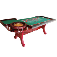 Luxuriöser Holz-Roulette-Tisch im professionellen amerikanisch-russischen Las Vegas-Stil, Mini-Casino-Maschine, Roulette- und Rad-Set zum Verkauf
