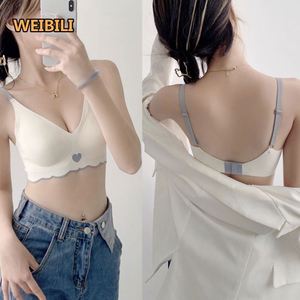 Spot Goods Nude Feel Sous-vêtements sans couture Femmes D'été Mince Gros <span class=keywords><strong>Sein</strong></span> Taille Dissimulant Froncé Sans Anneau En Acier - Product Image 2
