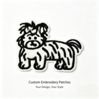 Patchs thermocollants en toile écologiques miniatures à motifs de dessins animés, brodés, pour vêtements, vestes en jean, chapeaux, OEM, faible MOQ
