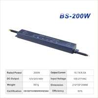 YSD-BS : Driver LED étanche IP67 ultrafin 30W 60W 100W 150W 200W 300W 350W 12V 24V 93% 94% Haute efficacité