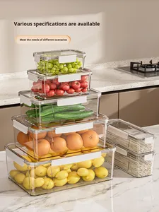 Xing You Grande boîte de rangement en <span class=keywords><strong>plastique</strong></span> transparente de qualité <span class=keywords><strong>alimentaire</strong></span> <span class=keywords><strong>pour</strong></span> le stockage des fruits frais Congélation du réfrigérateur étanche à l'humidité - Product Image 5