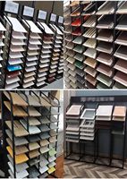 Présentoir de Grand Format pour Échantillons de Meubles, Portes et Carreaux – Organisateur de Dalles de Marbre à 24 Niveaux pour Magasins de Détail et Salons Professionnels