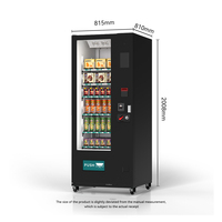 Transportador de correa 24 horas Máquina Expendedora de autoservicio para aperitivos y bebidas Lector de tarjetas Máquina Expendedora de pago con Visa Pay