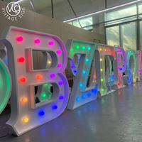 Lettres lumineuses néon RGB personnalisées pour mariage en plein air, lettres et chiffres de A à Z, panneaux lumineux à LED pour la décoration d'événements et de fêtes