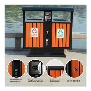 Tùy Chỉnh Ngoài Trời Thương Mại Kim Loại Thùng Rác Container Nhà Máy Đóng Gói Đường Phố Công Viên Chất Thải Công Cộng <span class=keywords><strong>Bin</strong></span> Đứng Cấu Trúc Dễ Dàng Truy Cập - Product Image 4