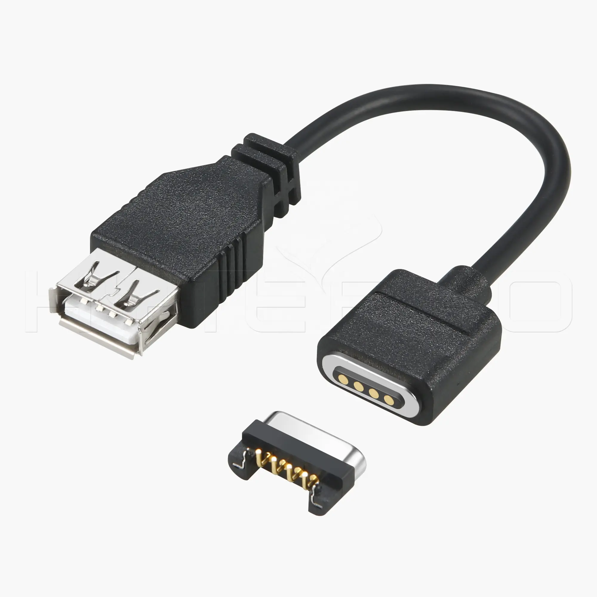 4 Pin data женский Магнитный пружинный контакт Пружинные контакты SMT/SMD зарядного устройства для зарядки флеш-накопитель USB с гнездовым силового кабеля