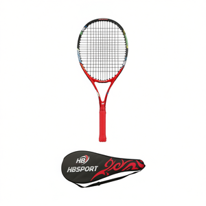 Raqueta de Tenis HB Sport 69cm Roja y Negra con Funda para Juego al Aire Libre - Product Image 1
