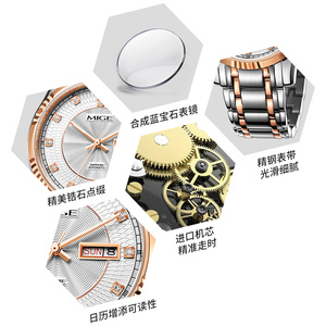 1Customized Luxury Stainless Steel Miyota <b>Automatic</b> Mechanical Water Resistant <b>Chronograph</b> Men's Watch Pointer Dial 20mm Band - Product Image 5
