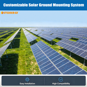 Support solaire au sol en aluminium avec conception de fondation, anti-  Support PV anti-rouille pour utilisation extérieure à long terme - Product Image 1