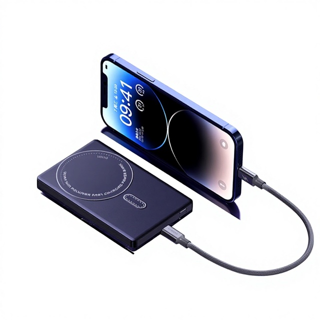 Trending Product 2026 Office Gift Power Bank Wireless Charger Slim Strong Magnetic Powerbank 10000mah for iPhone 15 Pro Max
