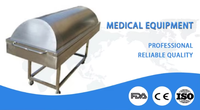 Couvercle de chariot de morgue en acier inoxydable de haute qualité, durable, portable et conçu pour un transfert de corps efficace dans les hôpitaux et les morgues