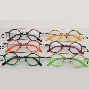 フランスデザインハイエンド光学フレームカラーアセテートチタン眼鏡ファッショナブルなダイヤモンド顔の形男性と女性のためのマッチ - Product Image 4