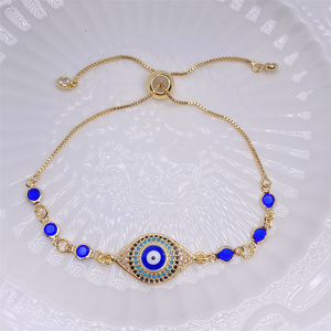 Pulsera Ajustable <span class=keywords><strong>de</strong></span> <span class=keywords><strong>Ojo</strong></span> Turco Azul <span class=keywords><strong>de</strong></span> Moda con Amuleto Nazar, Joyería Deslizante <span class=keywords><strong>de</strong></span> la Suerte <span class=keywords><strong>para</strong></span> Ella, Regalo <span class=keywords><strong>de</strong></span> Aniversario - Product Image 2