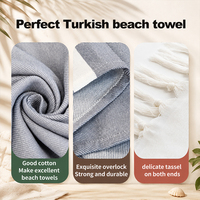 Factory Wholesale Bath Towel Custom Turkish Beach Towel 100% Cotton Turkish Cotton Beach Towels With Tassels