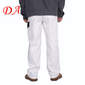 Pantalon Cargo en coton blanc de qualité supérieure pour hommes pantalon de peintre de sécurité d'été vêtements de travail marins personnalisés - Product Image 2