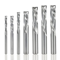 Pemotong penggilingan baja Tungsten bermata dua barang panas lintas batas untuk alat CNC pertukangan kayu Veneer pemotong halus kustom ODM