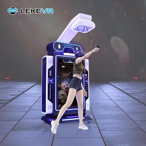 LEKE VR Parque de Atracciones Competencia en línea 9D Permanente Realidad virtual Arcade Juegos de disparos Simulador de máquina