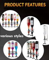 Distributeur de boissons bon marché non pliable pour 3 bouteilles, doseur de shots de bar avec mesures de 30ML/45ML