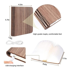 Creativo led colorato di legno pieghevole ha condotto la luce di notte <span class=keywords><strong>lampada</strong></span> <span class=keywords><strong>da</strong></span> <span class=keywords><strong>lettura</strong></span> tyvek libro di carta della novità della luce del libro della <span class=keywords><strong>lampada</strong></span> - Product Image 5