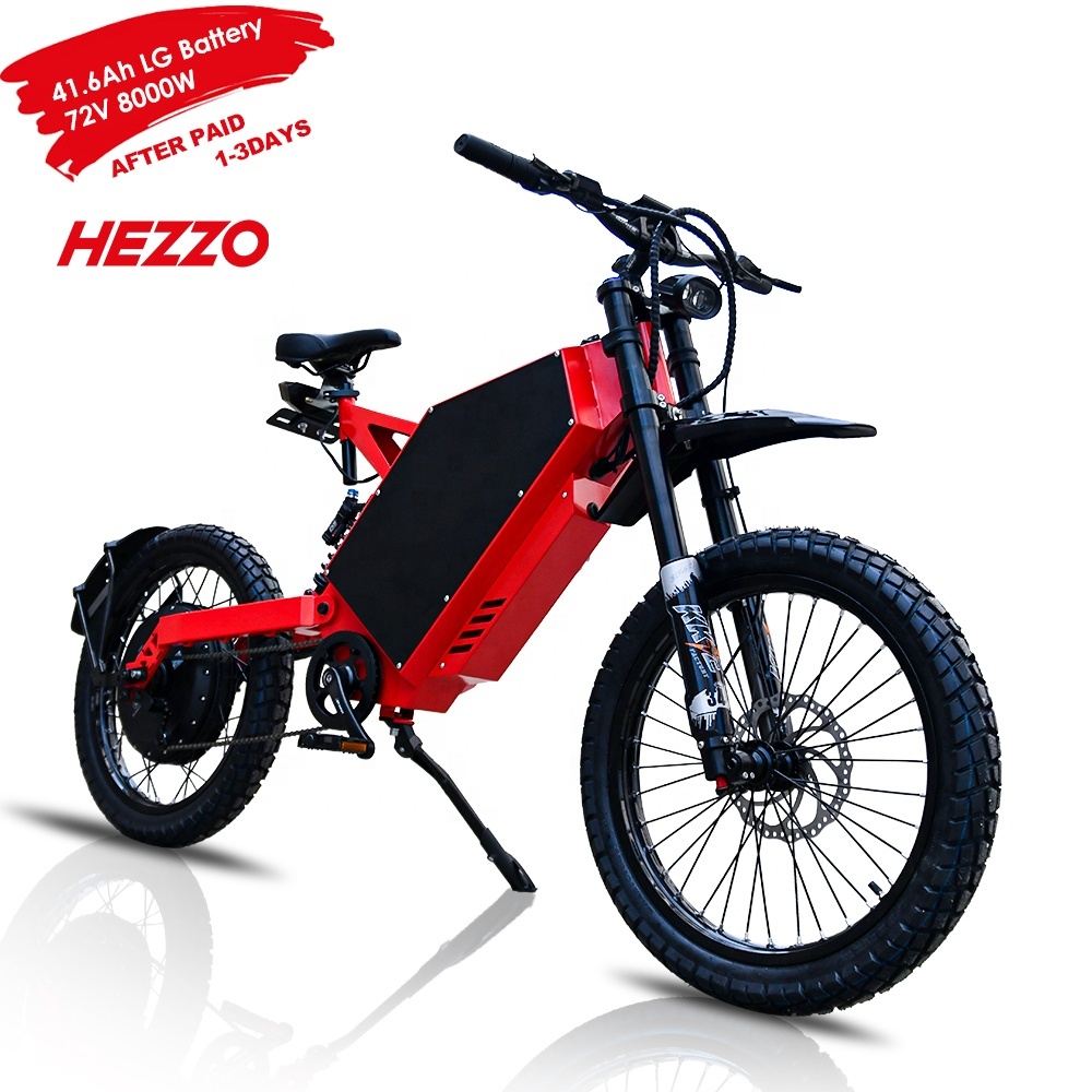 Электрический велосипед-внедорожник HEZZO 2022 года для взрослых 8000 Вт stealth bomber kke moto electrica 46ah LG батарея внедорожный велосипед для продажи