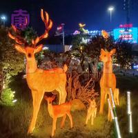 Luz LED para jardín con forma de ciervo IP65 para exteriores, cuerpo de resina transparente personalizado para iluminación navideña, césped y parques.